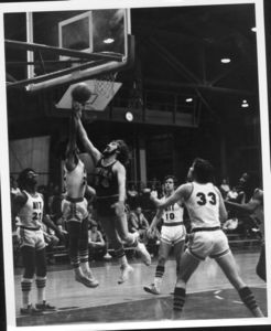 Suffolk University men's basketball game versus MIT, 1975