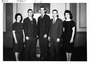 Members of Suffolk University's Newman Club, 1961