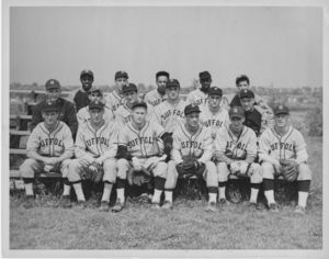 Suffolk University baseball team portrait, undated