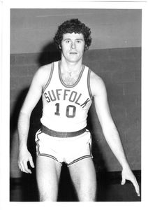 Suffolk University men's basketball player Joe Walsh, 1976