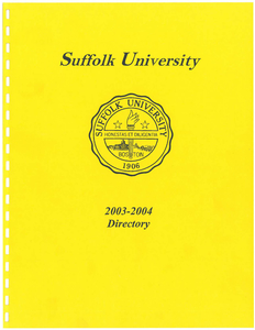 2003-2004 Suffolk University Telephone Directory