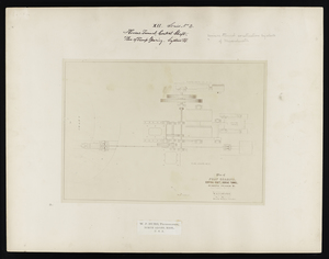 Hoosac Tunnel--central shaft, plan of pump gearing, system b