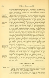 1783 Chap. 0010 An Act To Provide For The Collection Of Taxes In Cases Where The Constables Or Collectors Appointed For That Purpose Have Removed Or May Remove Themselves Out Of This Commonwealth.