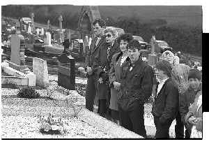 Sinn Fein rally, Easter Sunday. Family of Vivienne Fitzsimons at her grave