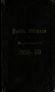 Public officers of the Commonwealth of Massachusetts (1959-1960)
