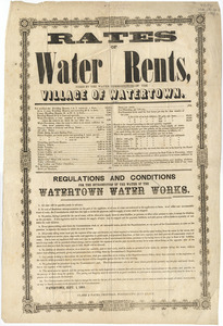 Rates of water rents : fixed by the water commissioners of the village of Watertown.