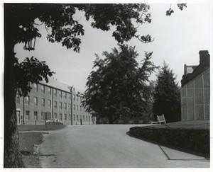 Gonzaga Hall exterior from parking lot