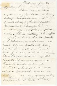 Edward Bates Gillett letter to an unknown recipient, January 20