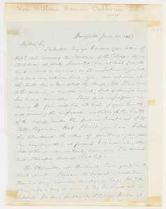 William Barron Calhoun letter to Edward Hitchcock, 1847 June 21