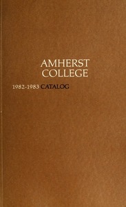 Amherst College Catalog 1982/1983