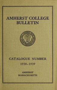 Amherst College Catalog 1938/1939