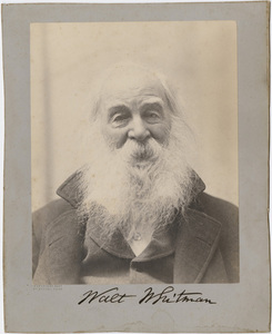 Walt Whitman, head-and-shoulders portrait, 1887
