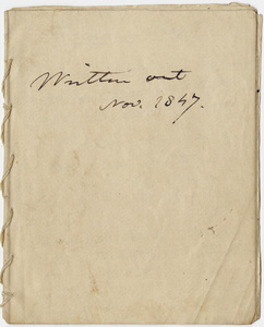 Edward Hitchcock sermon notes, 1843 January