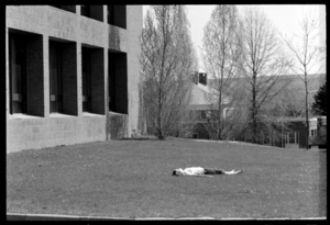Photographs of students outside on campus, 1973 April 20