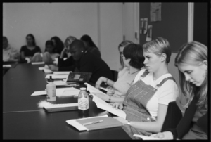 Photographs of class taught by Jeffrey Ferguson in session, 1988 October
