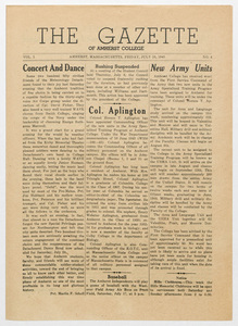 The gazette of Amherst College, 1943 July 16
