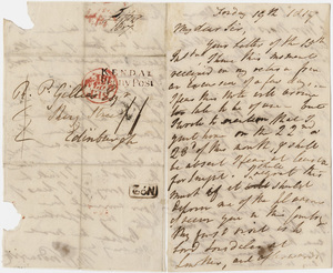 William Wordsworth letter to Robert Pearse Gillies, 1817 September 19