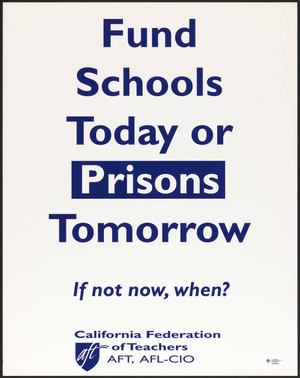Fund schools today or prisons tomorrow : If not now, when?