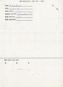 Citywide Coordinating Council daily monitoring report for Charlestown High School by Michael Mauer, 1976 February 27