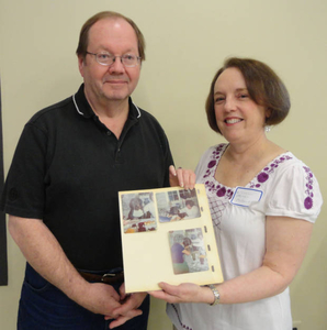 Eleanor Hayes McGourty and Frank McGourty at the Milton Mass. Memories Road Show