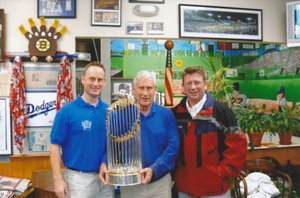 Red Sox trophy at John and Son's barbershop