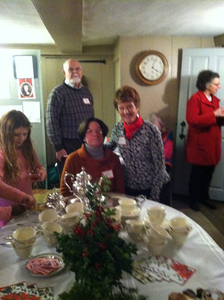 Anette + Betsy serving tea at open house