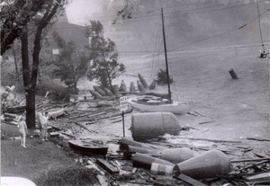 Damage from Hurricane Carol