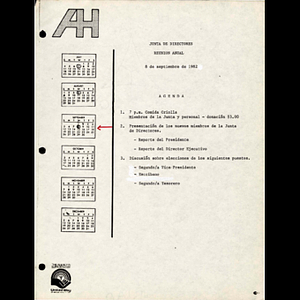 Meeting materials for the September 08, 1982 annual meeting