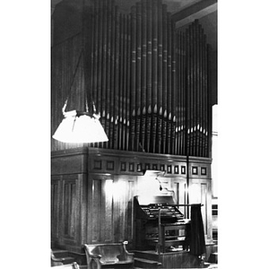 The organ in the All Saints Lutheran Church in Boston's South End.