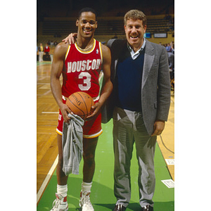 Men's Basketball--NBA--Reggie Lewis w/ Celtics-- Andre Lafleur w/ Houston