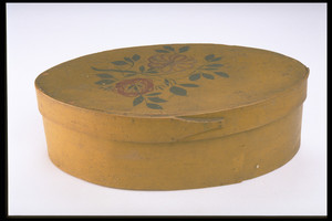 Paint-decorated Oval Wooden Box