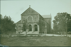 Exterior view of St. Anthony's Church, Allston, Mass., undated