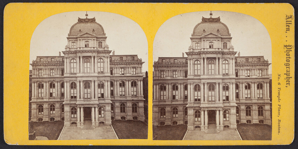 Stereograph of Old City Hall, School Street, Boston, Mass., undated