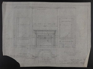 Fireplace End of Dining Room, Drawings of House for Mrs. Talbot C. Chase, Brookline, Mass., Feb. 6-Mar. 27, 1930