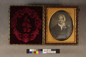 Half-length portrait of Martha Ann Curtis Stevenson, location unknown, 1850s