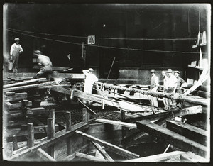 Kneeland Street railroad yard construction, Boston, Mass., undated