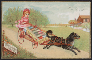 Trade card for J. & P. Coats' Thread, location unknown, undated