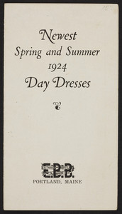 Newest spring and summer 1924 Day Dresses, Eastman Bros. & A. Bancroft, Portland, Maine, 1924