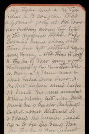 Thomas Lincoln Casey Notebook, April 1894-July 1894, 35, Rep Tyler and a Mr Tab
