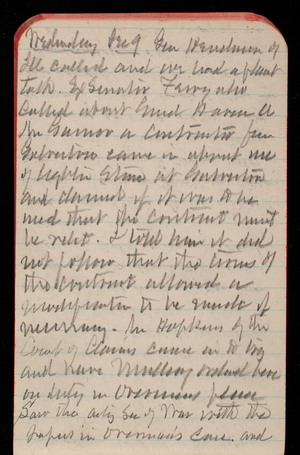 Thomas Lincoln Casey Notebook, October 1891-December 1891, 77, Wednesday Dec 9