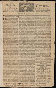 The Boston-Gazette, and Country Journal, 25 April 1768