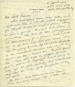 Letter from Hilda T. Berry to Frances Lauman