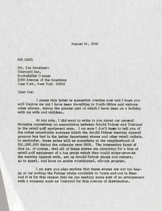 Letter from Mark H. McCormack to Joe Anastasio