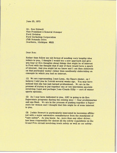 Letter from Mark H. McCormack to Ben Bidwell