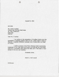 Letter from Mark H. McCormack to Henri Courtier