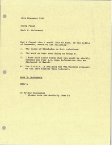 Memorandum from Mark H. McCormack to Barry Frank