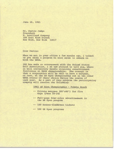 Letter from Mark H. McCormack to Curtis Judge