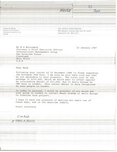 Letter from Fredy M. Dellis to Mark H. McCormack