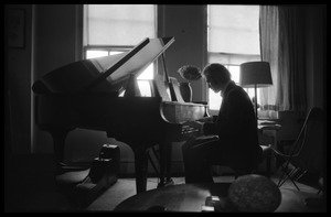 Stephen Stills playing piano in Judy Collins' New York apartment