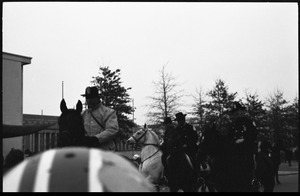 Mounted police responding to demonstrators during the Counter-inaugural demonstrations, 1969, against the War in Vietnam